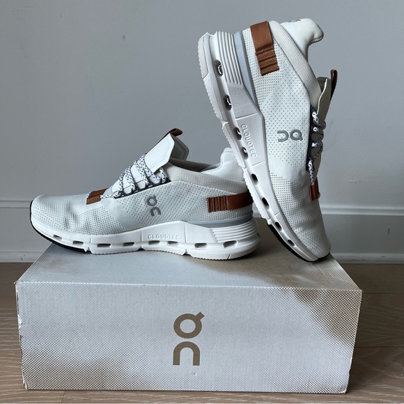 ON Running Couldnova Women Shoes Size 10 White Pearl - Picture 9 of 12